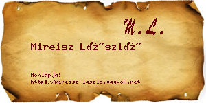 Mireisz László névjegykártya