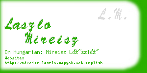 laszlo mireisz business card